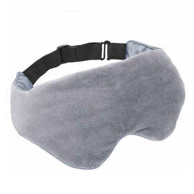 OEM 475g Glass Beads Soft Plush Gravity Weighted Sleep Mask Custom 3D SleepIng Weighted Sleeping Mask With Logo