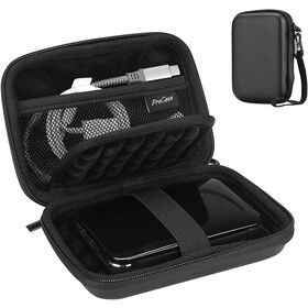 ProCase External Hard Drive Travel Case for 2.5" HDD/SSD -Black | Fits Seagate Portable, WD Elements, My Passport