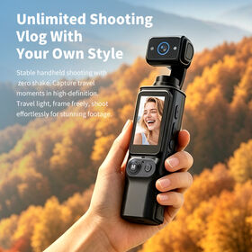 1080P Handheld Action Camera with 2 Inch Screen, Portable Outdoor Sports Video Camcorder for Vlog & Travel Recording