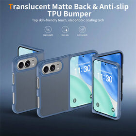 Shockproof Translucent Matte PC TPU Protective Hard Cover Compatible with iPhone 18 Fold Ultra, Custom Logo Supported