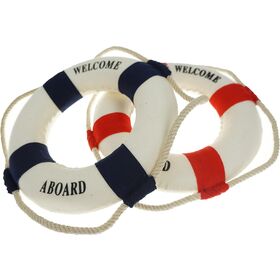 Emergency Rescue Life Buoy Ring, High-Visibility Safety Floating Throw Ring for Yacht, Boat, Marine Water-Safety Application