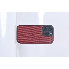 2026 year Separable Skin-Friendly Carbon Fiber Pattern Phone Case - PC+TPU Hybrid Cover with 1 Card Holder Slot, Matte Interior...
