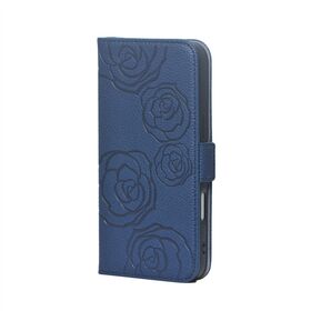 2026 year Goods Pu Leather Phone Case Filp Case Fashionable Full Embossed Rose Pattern Leather Phone Wallet with Kickstand with...