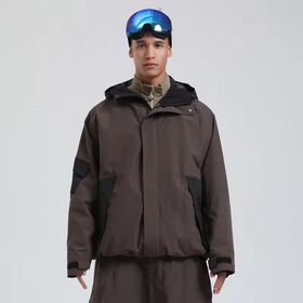 Custom Windbreaker Hoodie Ski Pullover Jacket Warm Waterproof Hardshell Men's Ski Jacket Windproof