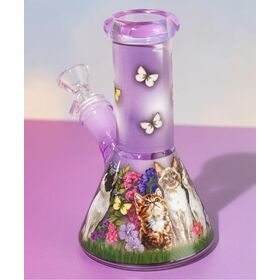 Wholesale butterfly and cat Glass Beaker, good quality
