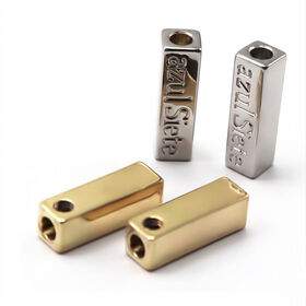 Custom Engraved Logo Metal Shoelace Tip Aglet Stopper