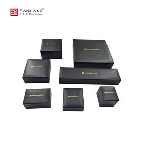 Wholesale Black Multi-Size Jewelry Box Set Flip With Mirror Ring Earring Necklace Bracelet Storage Case Luxury Custom
