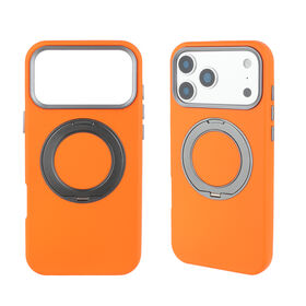 Somostel Wholesales TPU PC Leather 2-in-1 Detachable Phone Case with a 360-Degree Magnetic Mount Ring for mobile phone