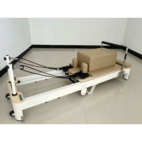 Yoga Studio Durable White Aluminum Alloy Foldable Pilates Reformer Yoga Equipment Pilates Bed Machine for Home Gym