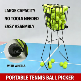 Wholesale Portable Metal Tennis Ball Hopper with Wheels for Tennis Court Training Practice