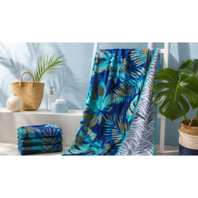 Custom Double-Sided Sublimation Waffle Microfiber Beach Towel Quick Dry Sand Proof Travel Towel With Hanging Loop OEM Wholesale