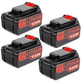 Heavy-Duty 20V 6.0Ah Li-ion Replacement Battery for Black & Decker LBX4020 Replaces LBXR20/LB2X4020, Fits 20V MAX Tools