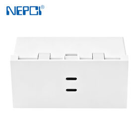 Manufacturer NEPCI 45x90mm PD3.1+QC5.0 dual USB-C charger module XJY-USB-72B-140CC USB wall socket outlet fast charge 140W CE