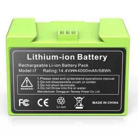 Factory Wholesale iRobot I7 14.4V 4000mAh Replacement Sweeper Battery for iRobot Roomba i7 battery