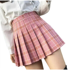 Plaid High Waist Women Summer Skirt New Fashion