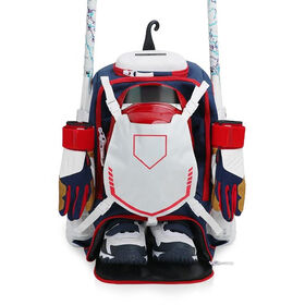 Premium Polyester Baseball Backpack, Ventilated Sports Gear Bag with Bat Holders for Youth Baseball Training & Game