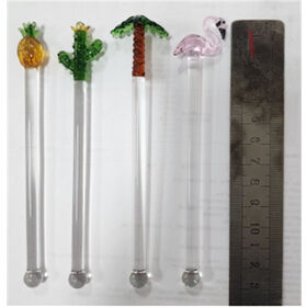 Handmade Glass Swizzle Sticks for Drinks