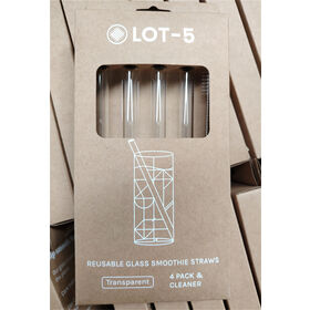 Colorful Glass Juice Straw Creative Design