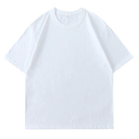 Plain Blank 180GSM CVC T Shirt Streetwear Short Sleeve Tee Shirt Minimalist Style Soft Breathable Summer Tshirts Factory Direct