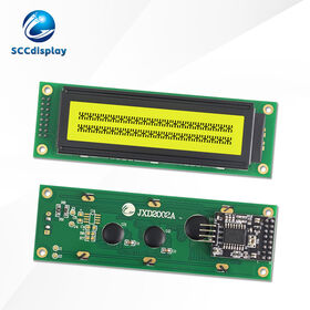 Russian characters JXD2002A-IIC STN Yellow Positive LCD screen iic/l2c with backlight dot matrix monochrome LCM display module