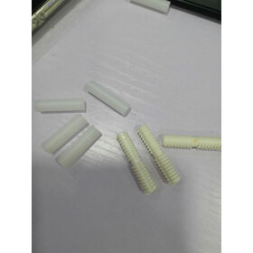 Double-ended cylindrical shelf screws with plastic pins
