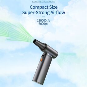 2026 year Portable Mini Air Duster 130000 RPM High Speed Blower Suction Fan 100 Gear Stepless Speed LED Display Type-C Charging...