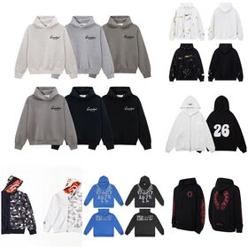 Men's Oversized Graphic Hoodie Streetwear Pullover Sweatshirt Casual Fleece Hoodies Custom Logo Apparel