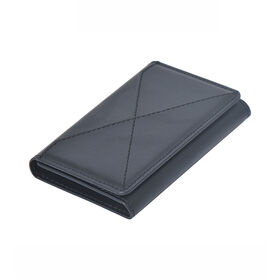 Factory 2026 Stitching design 3 folded card wallet holder 6 card slots