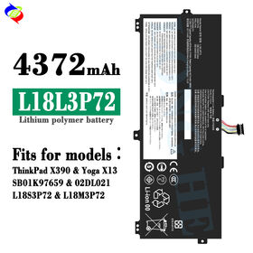 Baterai Laptop Berkualitas L18M3P72 L18L3P72 untuk Lenovo ThinkPad X390 X13 Yoga Gen1 11.52V 50WH Baterai Notebook