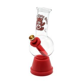 Anime print Blue&Red&Pink color GlassBong | Smooth Draw Beaker Water Pipe Best sell|wholesale|OEM|Factory Outlet