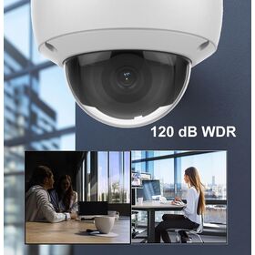 H.VIEW 5MP Outdoor POE Camera Dome Turret IP Security Camera, 100ft IR Night Vision, 2.8mm Fixed lens, H.265+ IP PoE Outdoor