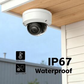 Original Hikvision 5MP POE Dome IP Security Camera, 2.8mm Fixed Lens, 30m IR, H.265+, IP66 Waterproof for Project Surveillance Sys