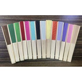 Bamboo folding fans with paper