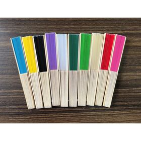 Bamboo folding fans with polyester