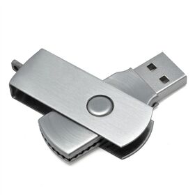 Best Promotional Gift USB Flash Drives Custom Printed Logo Zinc Alloy Rotating Brushed USB Flash Drive fun