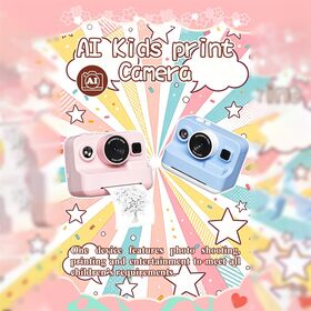 Goods AI Kids Instant Print Camera Dual Lens Thermal Printing Digital Camera Educational Learning Toy Camera with AI Object Rec...