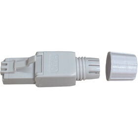 CAT6A Tool Free RJ45 Plug no crimping tool required reusable with cable strain relief nut comply