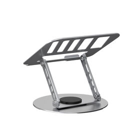 Support d'ordinateur portable rotatif à 360°, élévateur de bloc-notes pliable réglable en hauteur et en angle, support de refroidissement ventilé pour ordinateur portable en gros