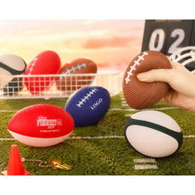 Mini Pelota Anti-Estrés de PU Personalizada, Pelota de Espuma Anti-Estrés de Fútbol Americano con Logo Promocional Impreso