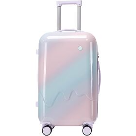 Gradient Color Suitcase, Hard Case, Universal Trolley Suitcase, Multifunction Password, With Cup Holder, Charging Port