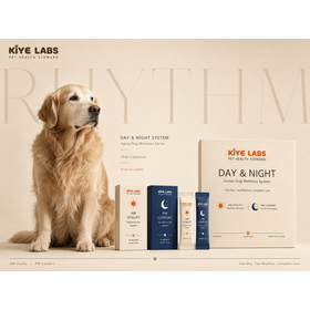 KIYE PET nutritional supplements Senior Dog AM PM Supplement Sachets, Glucosamine Chondroitin Omega-3, Timed Precision Nutrition