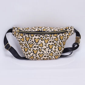 Sac banane imperméable en nylon surdimensionné imprimé, sac banane avec sangle réglable et fermeture éclair, sac de ceinture de voyage