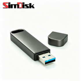 SimDisk USB 3.2 400MBps Unidad de Estado Sólido Externa SSD de 128GB con Logo Personalizado, Memoria USB para PC, Laptop y Mac