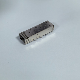 Cage de blindage EMI SFP 1*1 10G Press Fit avec trous de montage filetés, adaptée aux modules de transceiver optique SFP+
