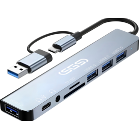 6 Ports for Laptop/Phone Expandable Storage & Fast Charging Compact & Plug-and-Play 12-Month Warranty TU-4USTDC USB C Hub