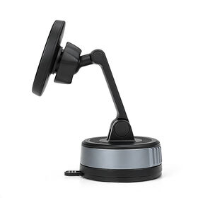 Support de téléphone de voiture pour Tableau de Bord De Voiture Bureau Pare Brise 360 Rotation Réglable Angle Noir Universel En Alliage D'aluminium Magnétique