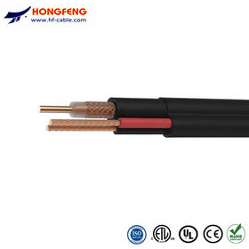 Factory RG6 Siamese Coaxial Cable with Power Wire for CCTV Camera Video & Power Supply Transmission