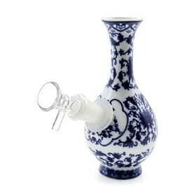 Wholesale blue and white ceramic beaker with floral pattern,factory price