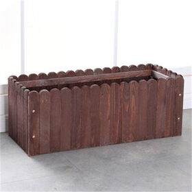 New Design Good Quality Sustainable Garden Flower Pots: Home Decoration Antiseptic Wood Flower Box