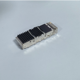 QSFP28 1*1 Solder on Shield Cage with Loose Fit Separate Heat Sink, EMI Shielding Housing for 100G Optical Transceiver.